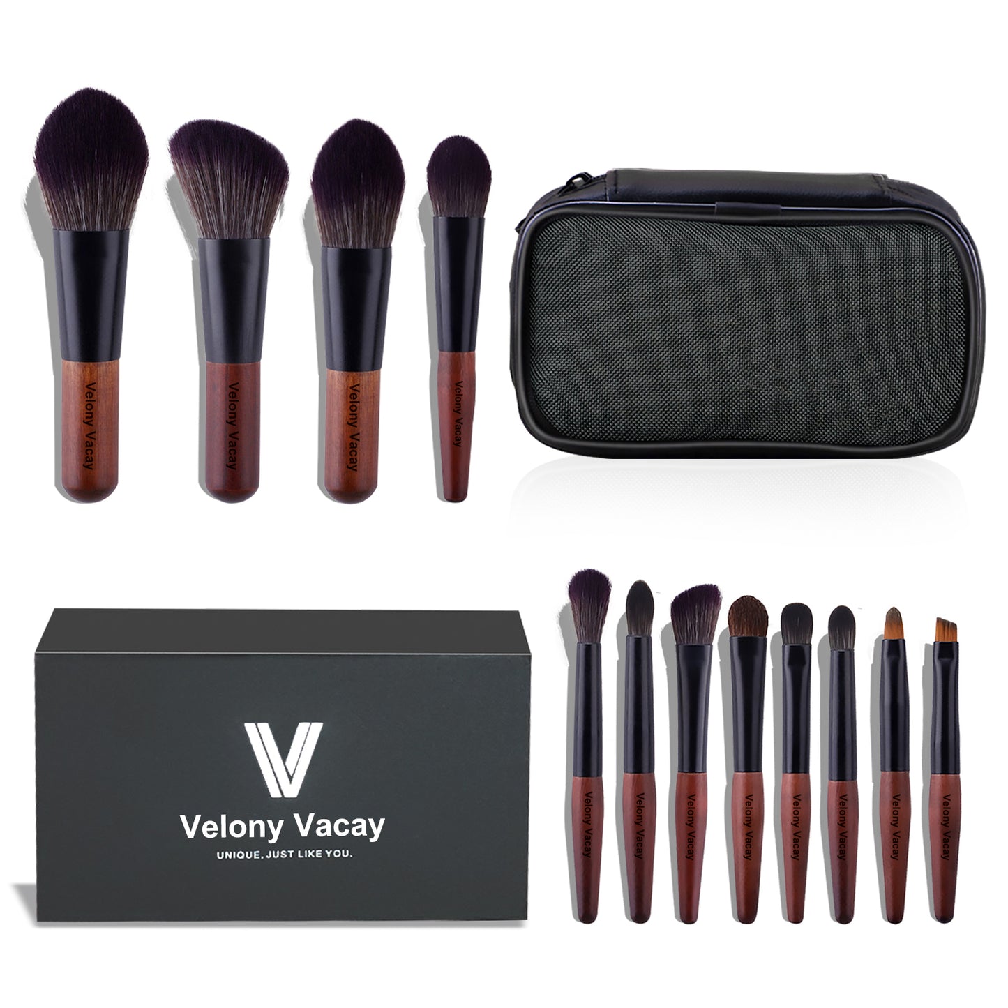 12pcs Travel Makeup Brush Set