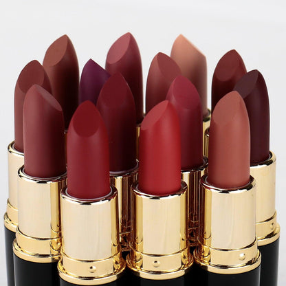 14 Colors Waterproof Matte Lipstick Long Lasting Moisturize Bullet Lipstick - Shmily Beauty