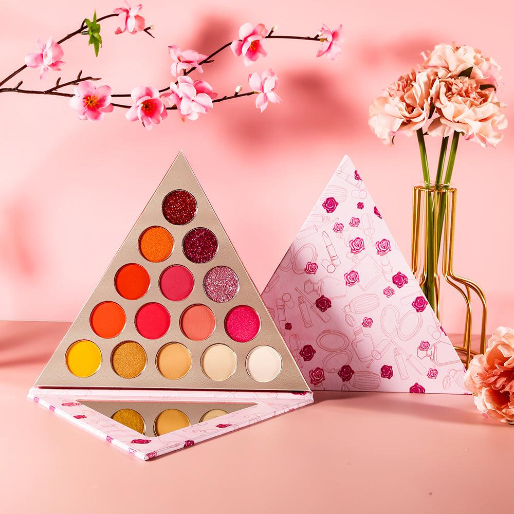 15 Colors Triangle High Pigmented Eyeshadow Palettes - Shmily Beauty