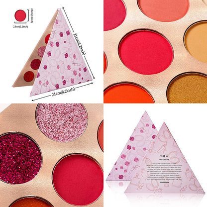 15 Colors Triangle High Pigmented Eyeshadow Palettes - Shmily Beauty