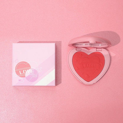 3 Color Heart Shape Contour Highlight Blush Vegan Blush Palette - Shmily Beauty