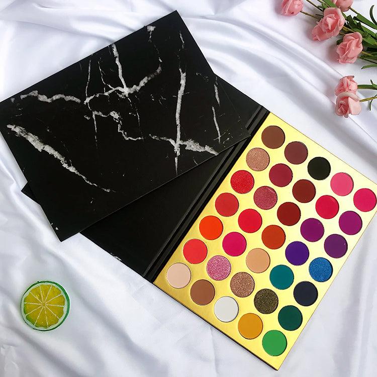 35 Colors Cosmetics Private Label Makeup Eye Shadow Marble Texture Eyeshadow Palette - Shmily Beauty