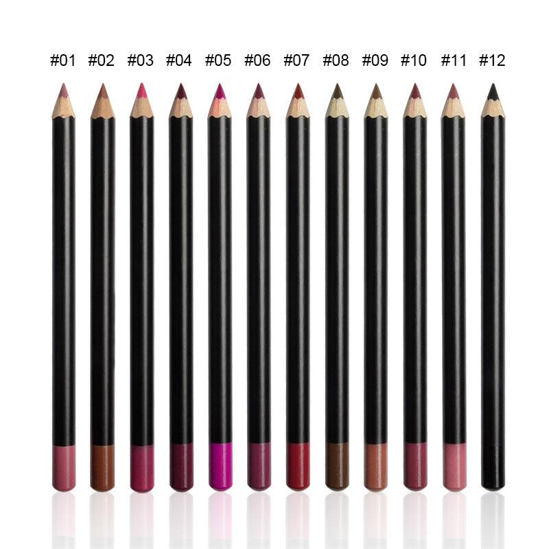 3in1 Lip Liner 12 Colors Matte Lipliner Pencil Private Label Lip Liner - Shmily Beauty