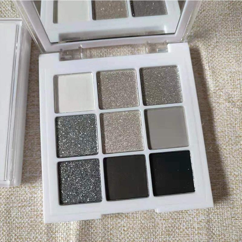 9 Colors Black and White Smoky Makeup Eyeshadow Palette - Shmily Beauty