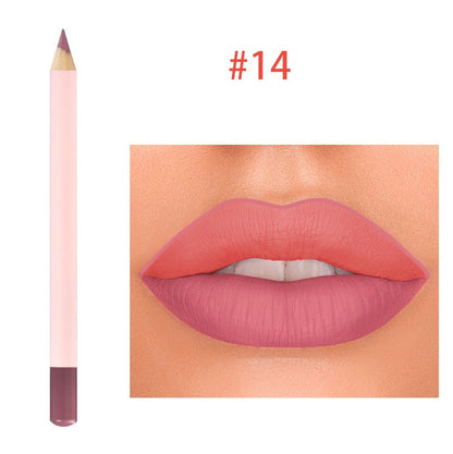 18 Color Lipliner Pencil Matte Vegan Waterproof Crayon Lip Liner