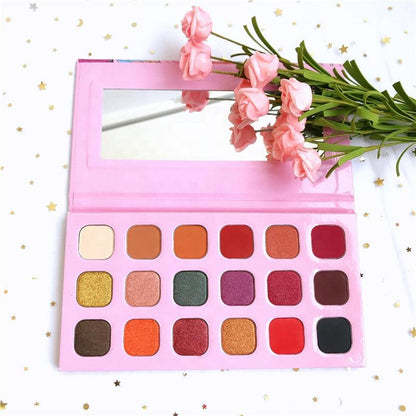 Factory Direct Sales Baby Pink Cardboard 18 Colors Eyeshadow Palettes - Shmily Beauty