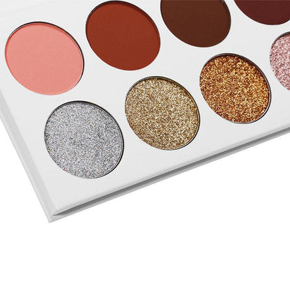 Makeup Cosmetic Eyeshadow Palette Glimmer Matte DIY Pigment Eyeshadow 10 Colors Square - Shmily Beauty