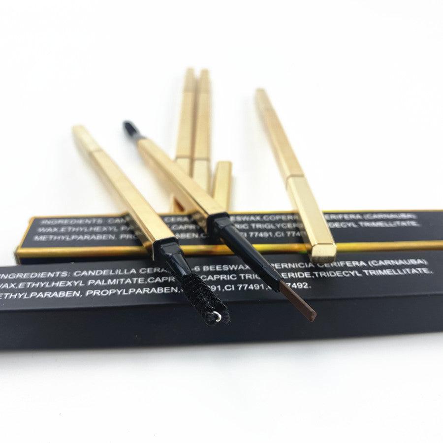 Private Label Your Logo Waterproof Eyebrow Cosmetics Gold Eyebrow Pencil - Shmily Beauty