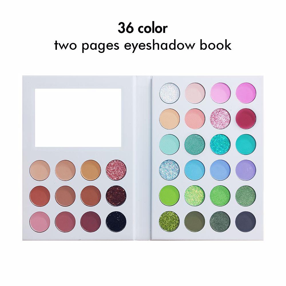 Wholesale 36 Color Two Pages Eyeshadow Palette Book - Shmily Beauty